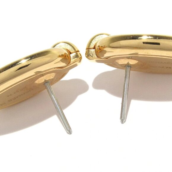 Auth HERMES Mini Mayon - Rose Gold Cream Hardware G* 0* 7* None Earrings - Picture 6 of 7